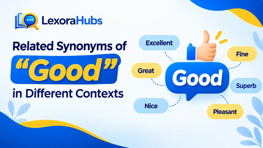 Related Synonyms of Good in Different Contexts