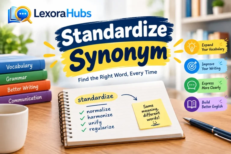 Standardize synonym – a guide to synonyms such as normalize, harmonize, unify, and regularize.