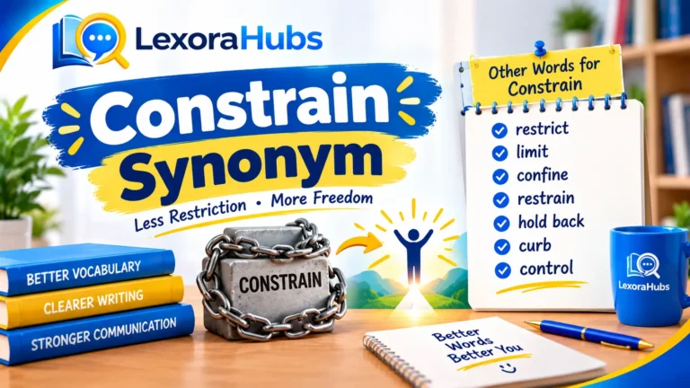 Constrain synonym words with meanings and examples