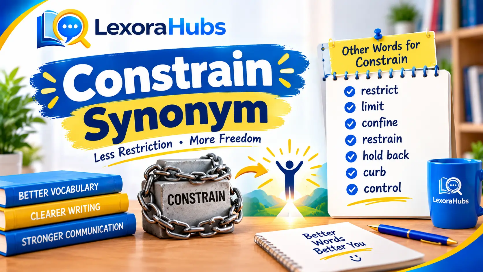 Constrain synonym words with meanings and examples