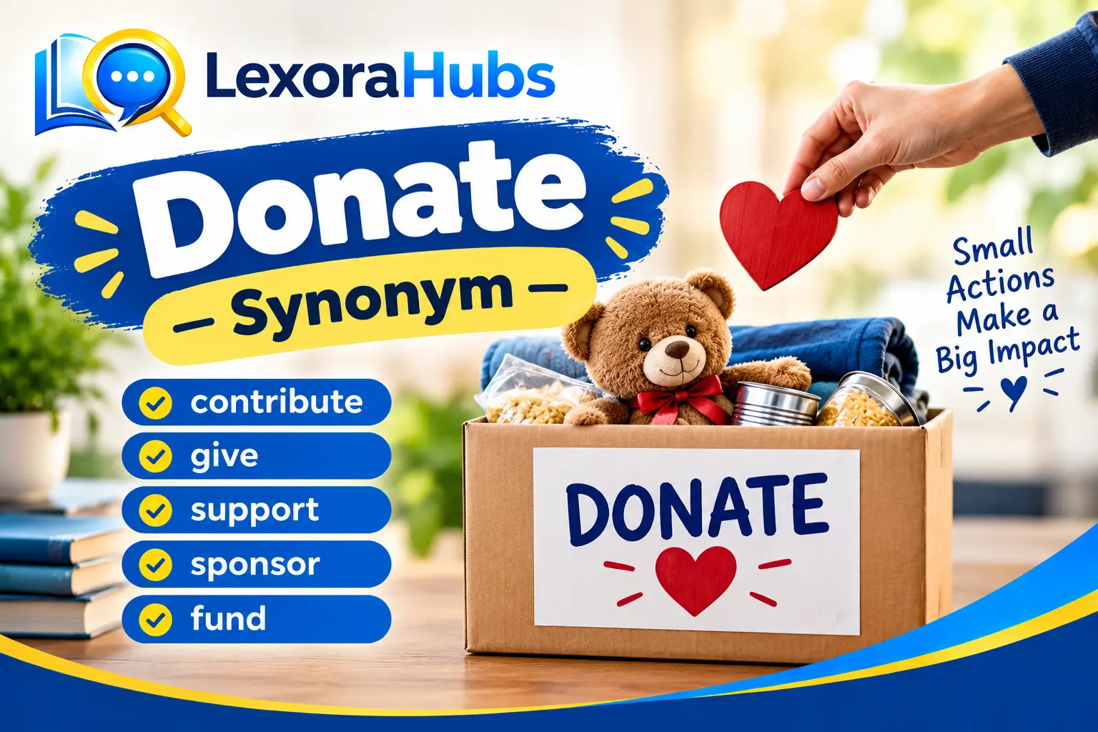 50 Synonyms for Donate With Examples and Meanings