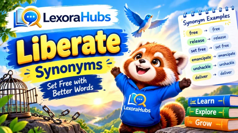 50 synonyms of liberate with meanings and examples