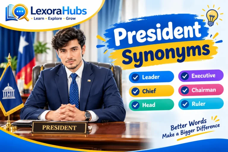 50 synonyms for president with meanings and examples
