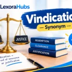Vindication synonyms with meanings and examples